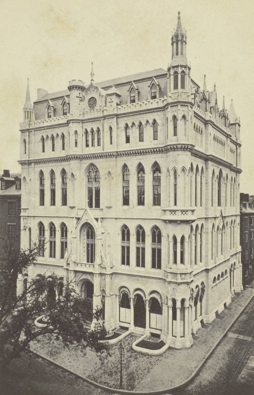 المعبد الماسوني الجديد ، بوسطن ، 1860. بواسطة جوزيف وارد