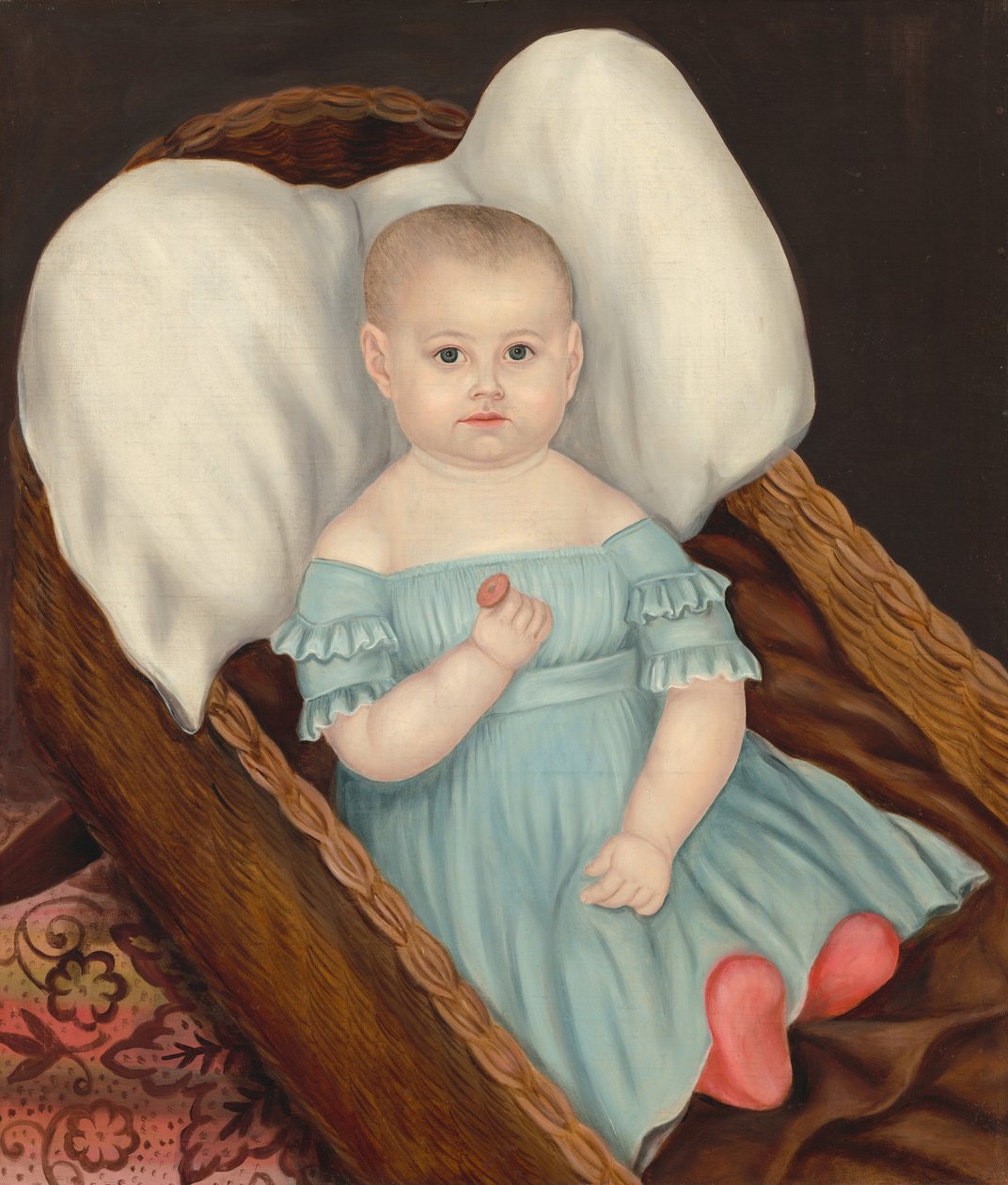طفل في سلة الخوص ، ج. 1840. بواسطة جوزيف وايت ستوك