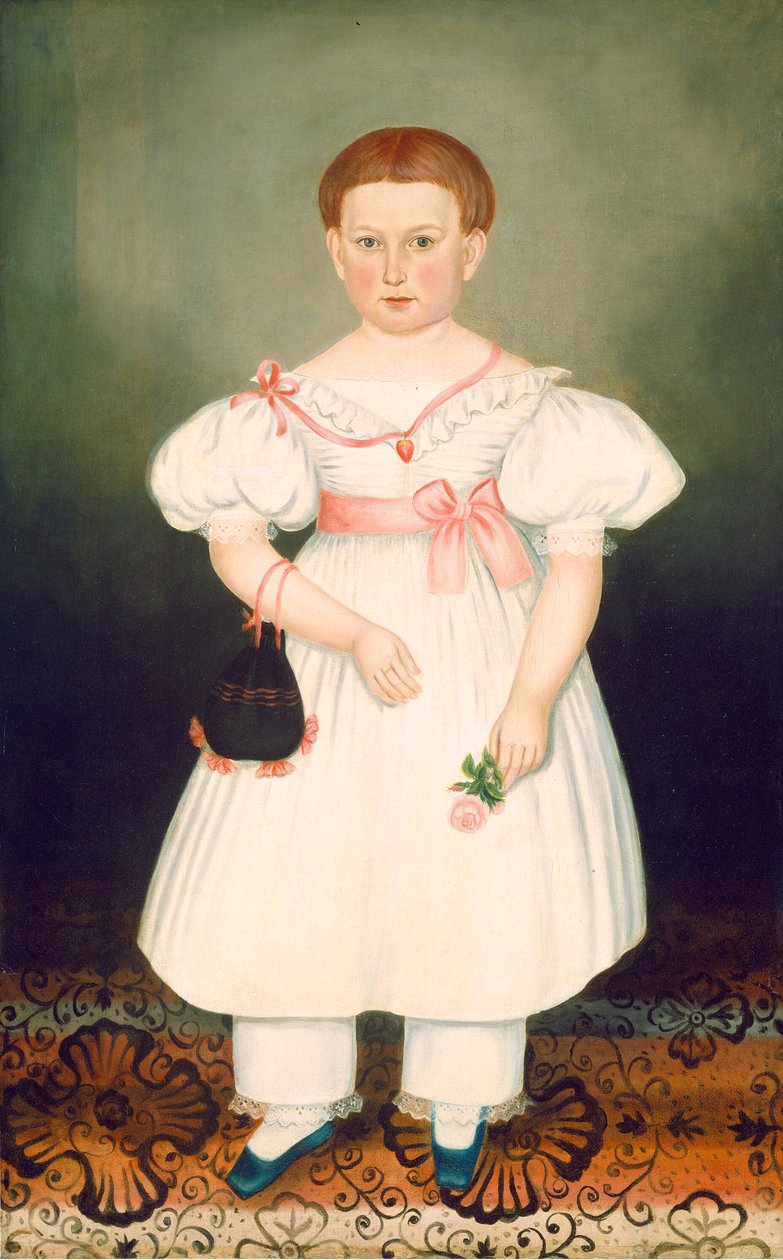 فتاة مع شبكية وروز ، ج. 1840. بواسطة جوزيف وايت ستوك
