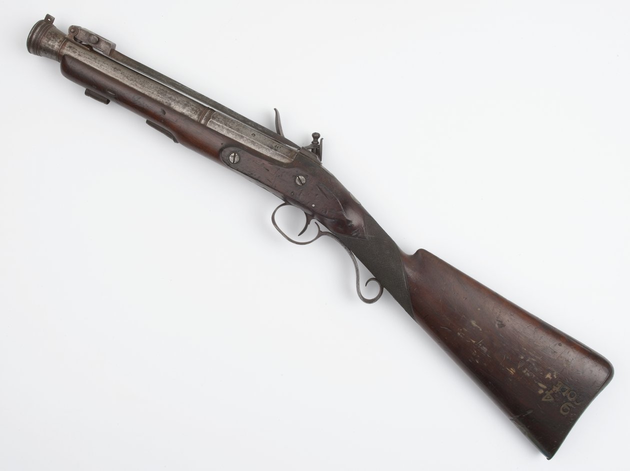 Blunderbuss مع حربة الربيع تم إصدارها للمتطوعين الأيرلنديين ، cc 1815 (blunderbuss ، flintlock) بواسطة جوزيف وود