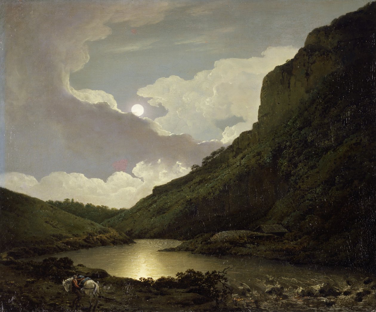 ماتلوك تور بواسطة Moonlight ، c.1777-80 (زيت على قماش) بواسطة جوزيف رايت من ديربي