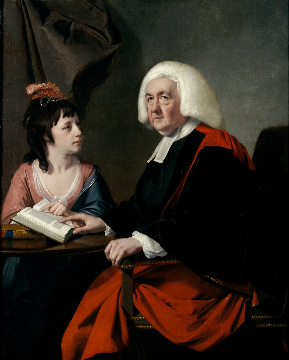 القس توماس ويلسون (1703-84) والآنسة كاثرين ماكولاي (1731-1791) (زيت على قماش) بواسطة جوزيف رايت من ديربي
