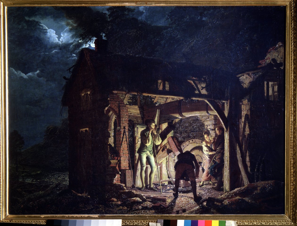 A forge (A forge). لوحة جوزيف رايت ديربي (1734-1797). زيت على قماش بواسطة جوزيف رايت من ديربي
