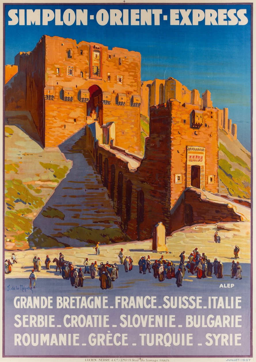 Simplon-Orient-Express ، حوالي عام 1927. بواسطة جوزيف دي لا نيزير