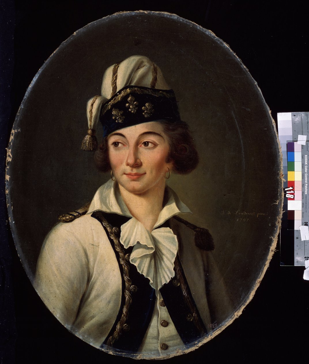 "Portrait de dame deguisee" (صورة لسيدة ترتدي ملابس تنكرية) Peinture de Joseph de Landerset (1753-1824) 1797 متحف Mikhail Kroshitsky للفنون ، سيفاستوبول (سيباستوبول) أوكرانيا بواسطة جوزيف دي لاندرست