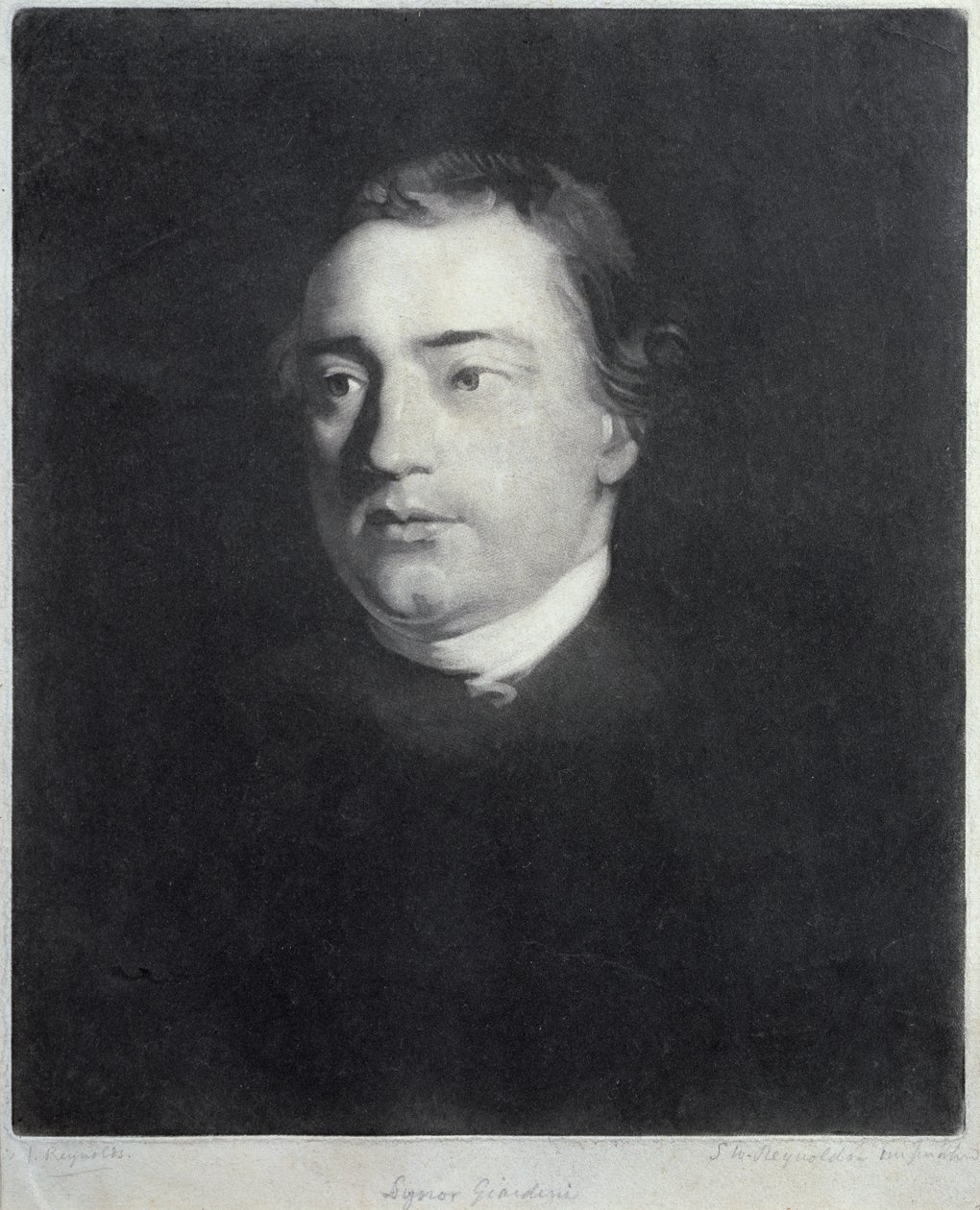 صورة لفيليس دي جيارديني (1716-1796) ، عازف الكمان الإيطالي ، منقوش بواسطة صموئيل ويليام رينولدز (1773-1835) بواسطة جوشوا رينولدز