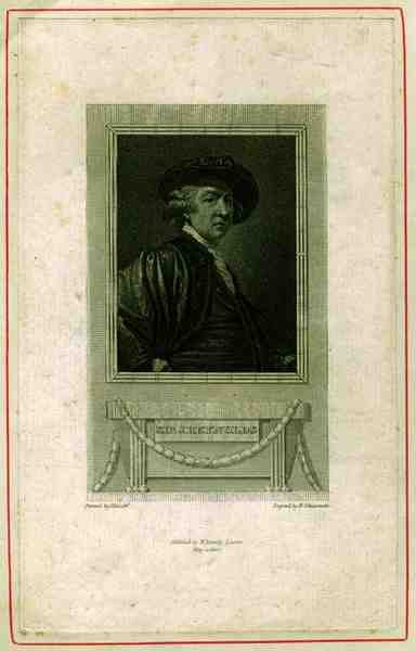 صورة للسير جوشوا رينولدز (1732-92) نقشها ن. شيافونيتي ، حانة. 1810 (نقش) بواسطة جوشوا (بعد) رينولدز