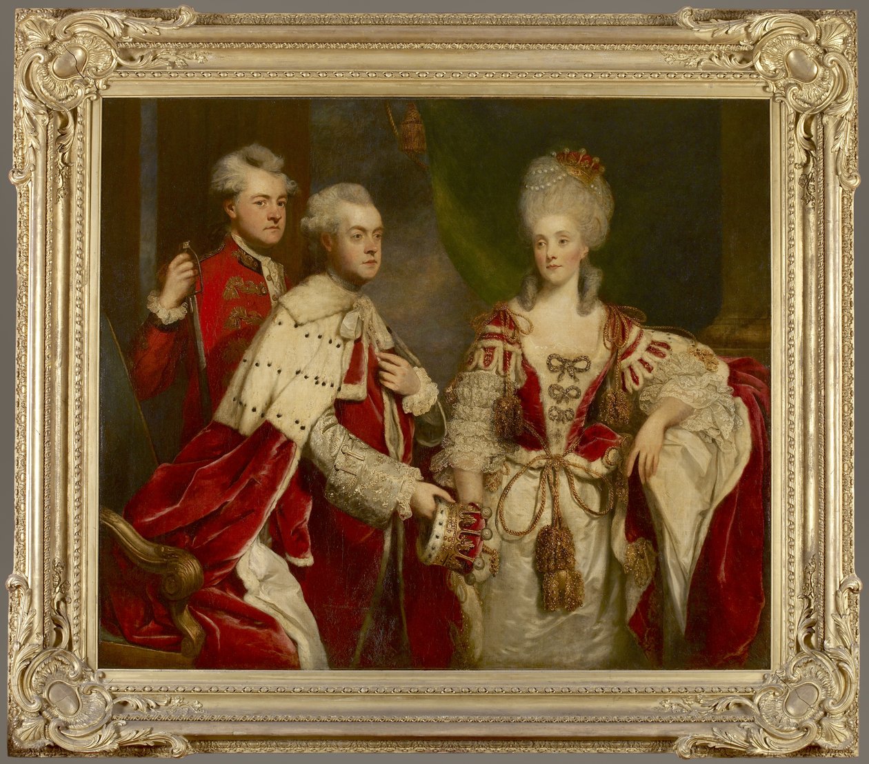 جورج ، إيرل هاركورت الثاني ، وزوجته إليزابيث ، وشقيقه ويليام ، 1780 بواسطة جوشوا رينولدز