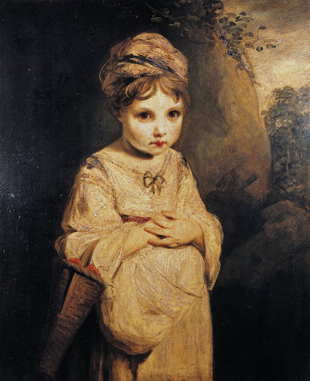 Girl with strawberries, painting by Joshua Reynolds (1723-1792), oil on canvas, 76, 6x63, 7 cm بواسطة جوشوا رينولدز