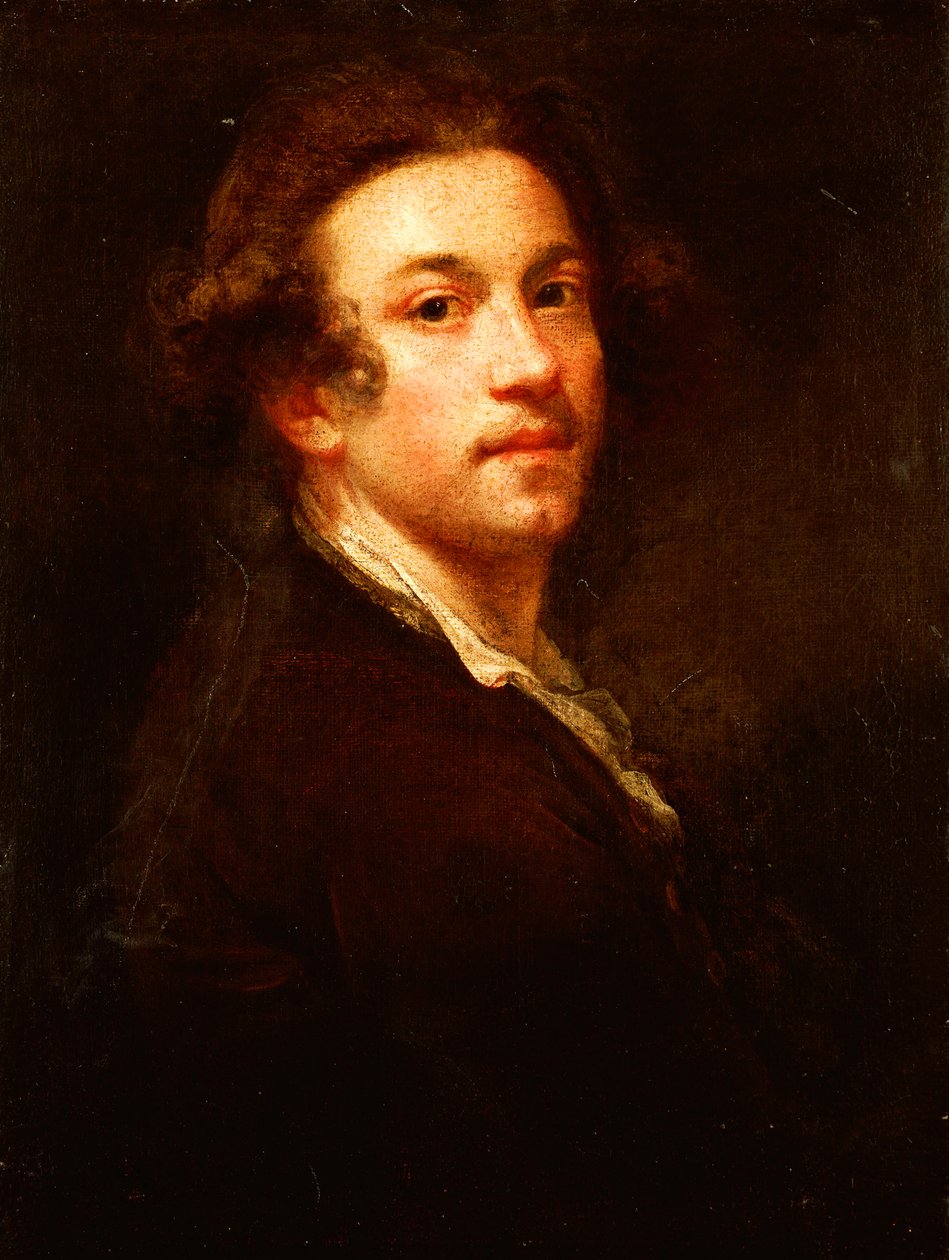 صورة شخصية ، نصف طول ، تطل على كتفه ، في معطف بني وقميص أبيض ، c.1750-52 بواسطة جوشوا رينولدز