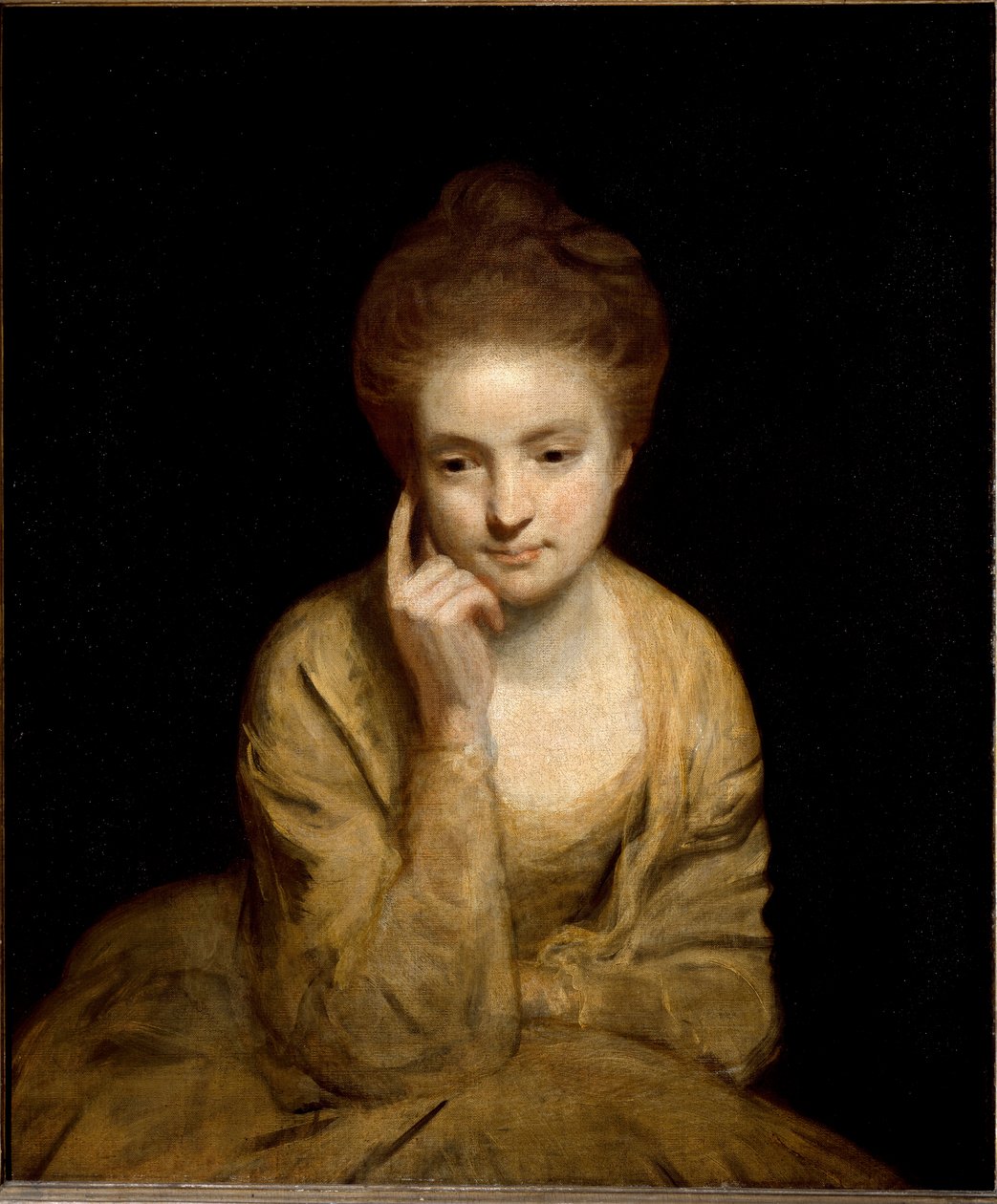 دراسة لصورة امرأة شابة (رسم بواسطة جوشوا رينولدز