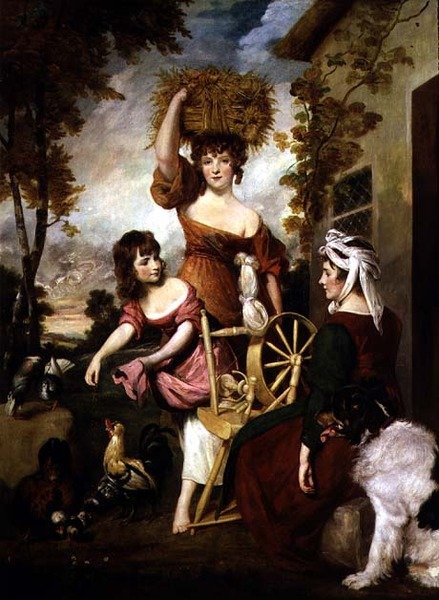 The Cottagers ، The Machil Family (زيت على قماش) 1788 بواسطة جوشوا رينولدز