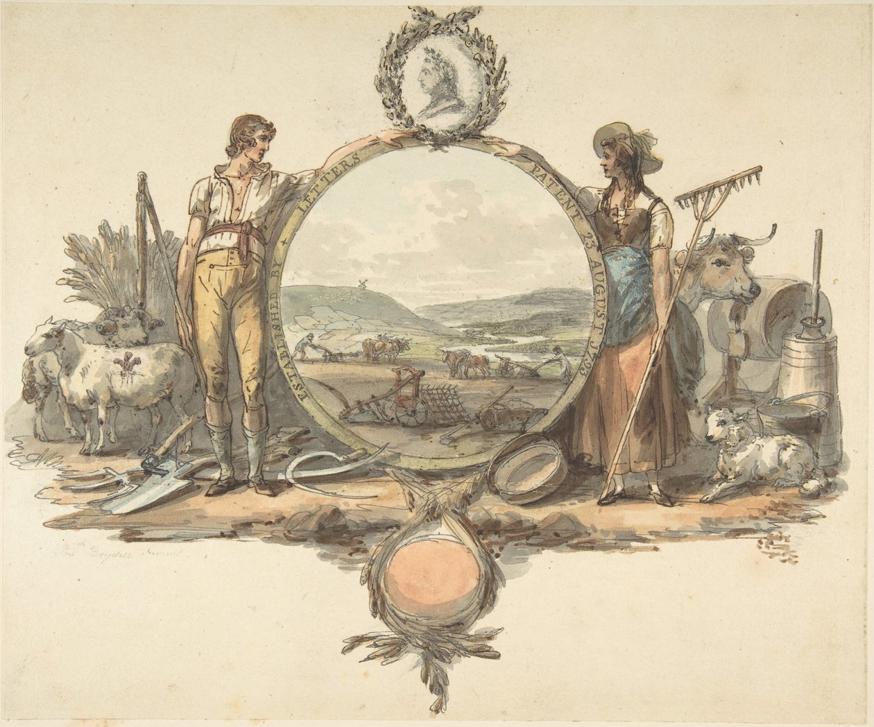 تصميم لواجهة ، كاليفورنيا. 1793. بواسطة يوشيا بوديل