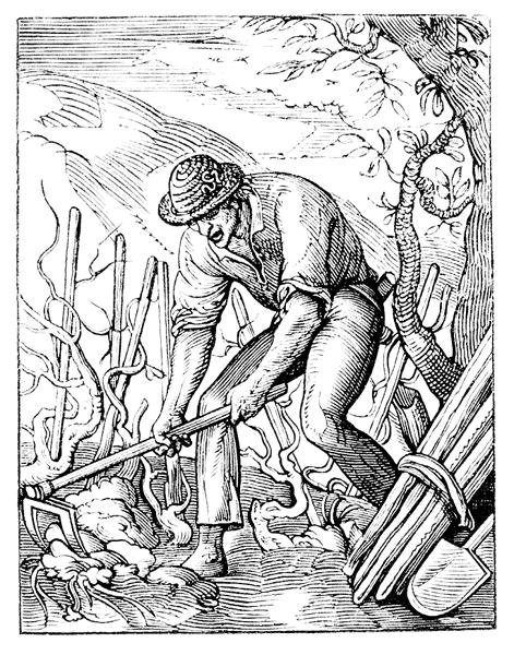 The Winegrower (litho) (صورة b / w) بواسطة جوست (بعد) عمان
