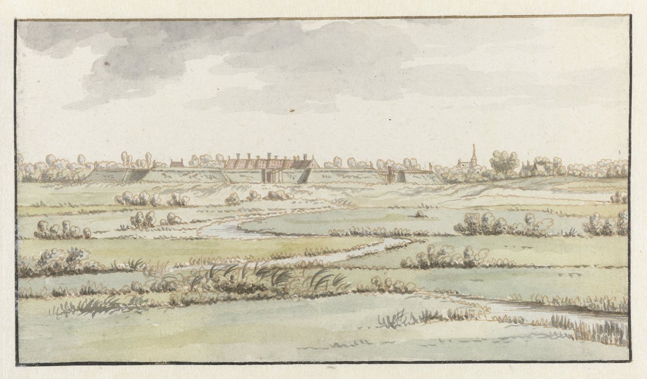 منظر لقلعة سانت ميشيل ، بالقرب من s-Hertogenbosch بواسطة جوشوا دي غراف (منسوب إلى)
