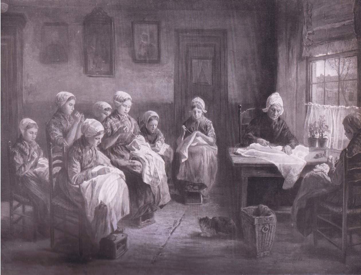 مدرسة الخياطة في كاتويك ، بيبيس السنوي ، 1916-1917 بواسطة جوزيف إسرائيل