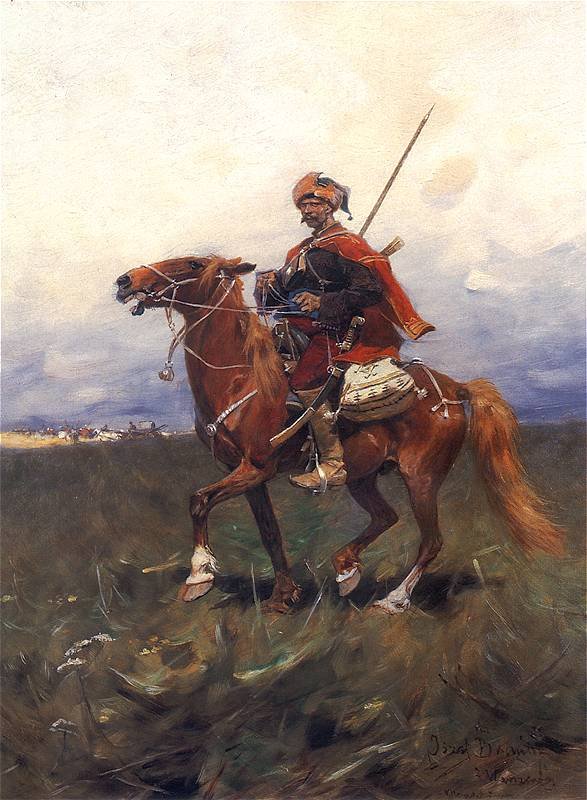 الإنجليزية: Cossack horsemann: n بواسطة جوزيف برانت