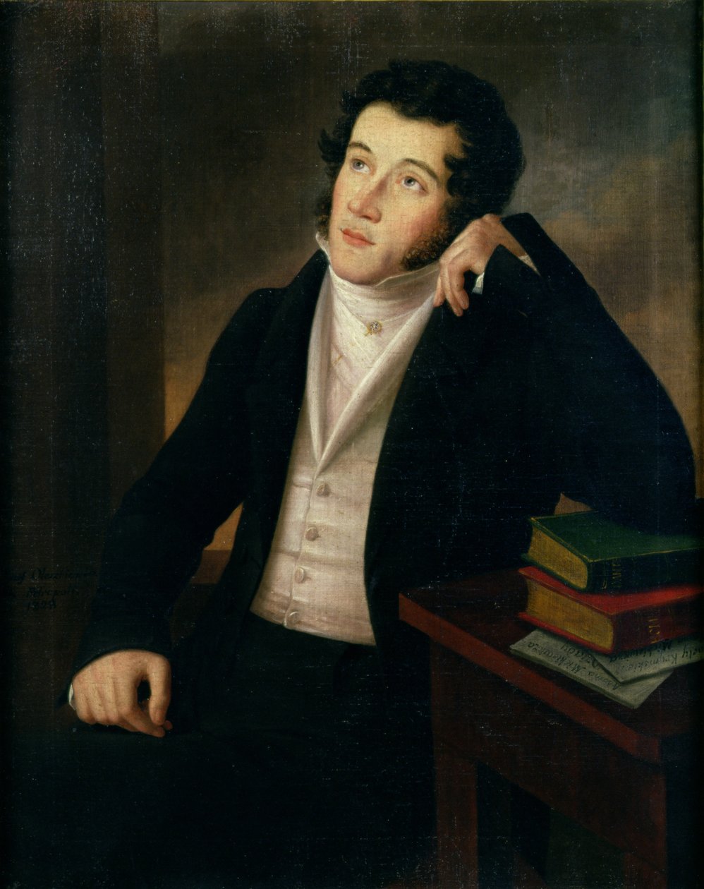 صورة لآدم برنار ميكيفيتش (1798-1855) بواسطة Jozef Oleszkiewicz
