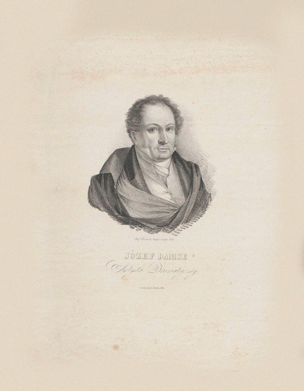 صورة للمؤلف جوزيف دامسي 1789-1852 ، 1840. بواسطة جوزيف هيلاري جلواكي