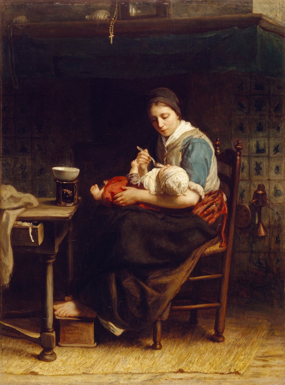الكوخ مادونا ، c.1867 بواسطة جوزيف إسرائيل