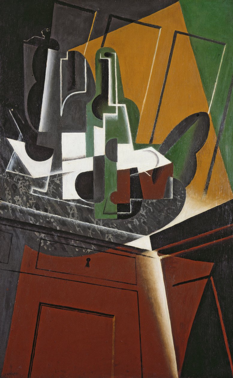 The Sideboard ، 1917 (زيت على خشب رقائقي) بواسطة خوان جريس