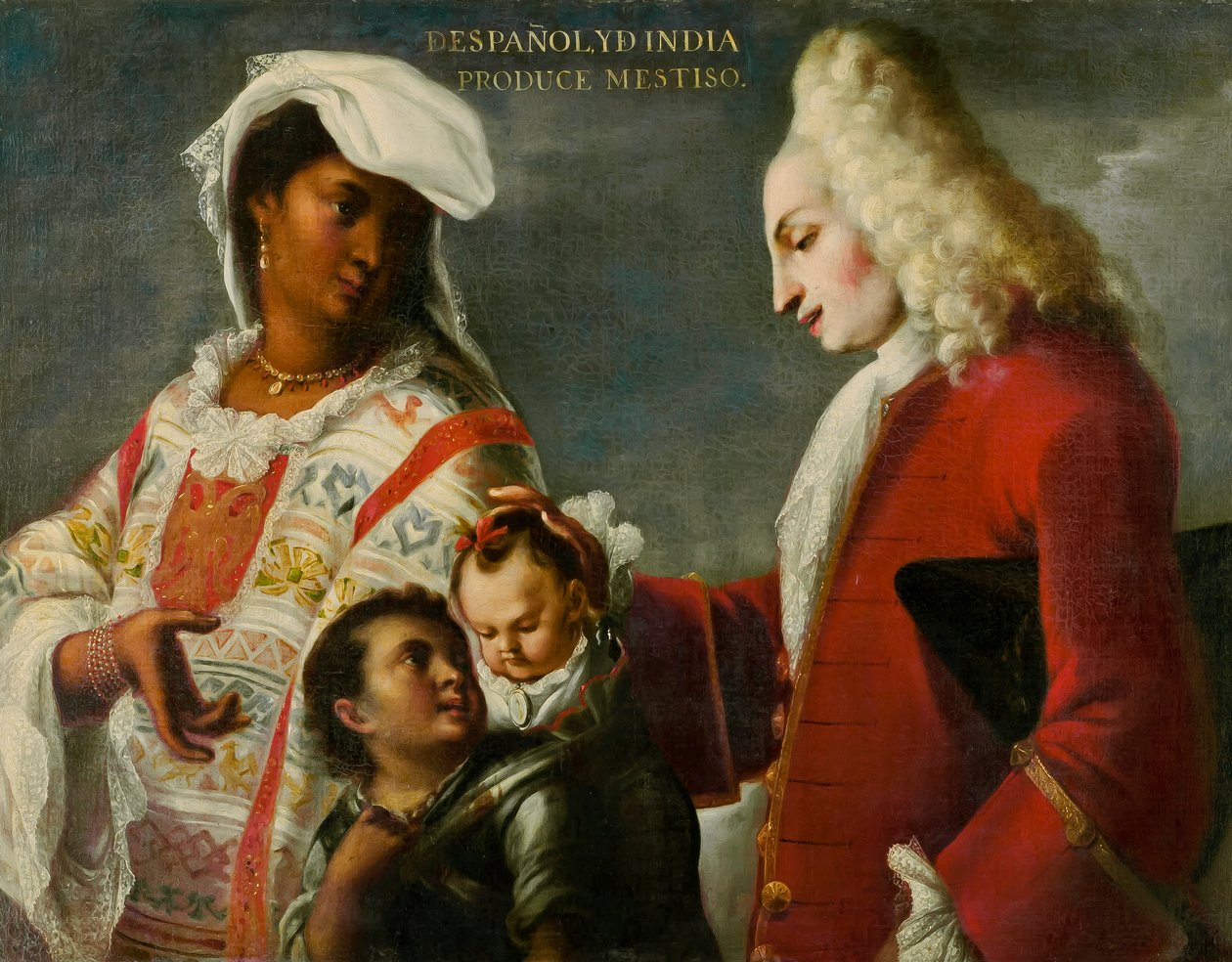 الإسبان والهنود ينتجون مستيزو ، c.1715 بواسطة خوان رودريغيز خواريز