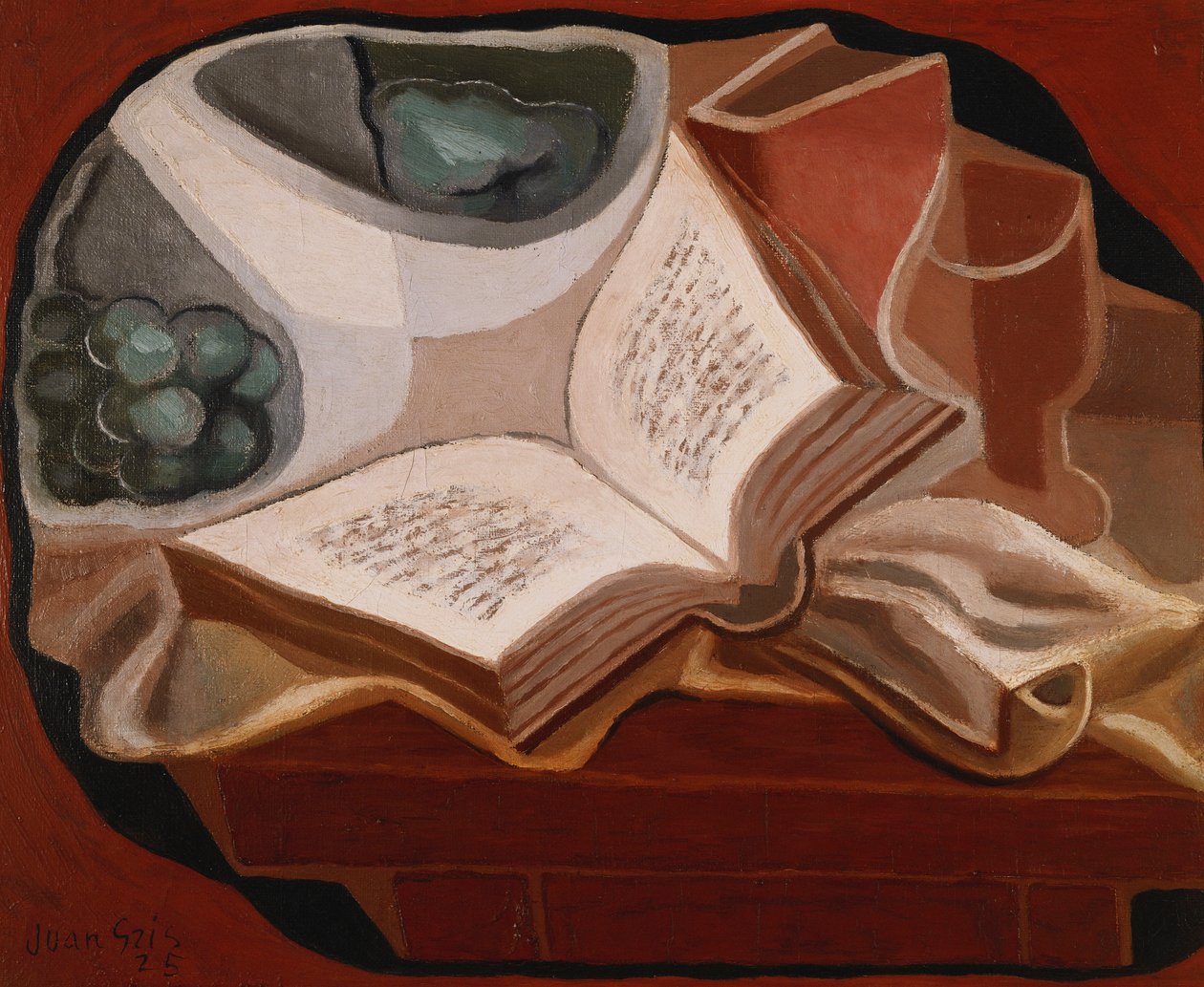 كتاب ووعاء الفاكهة. كتاب وصحن فواكه ، 1925 بواسطة خوان جريس