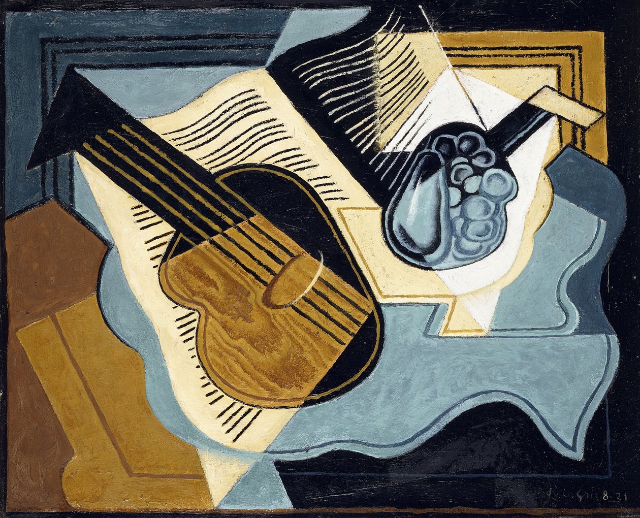 جيتار ووعاء فواكه ، 1921 بواسطة خوان جريس