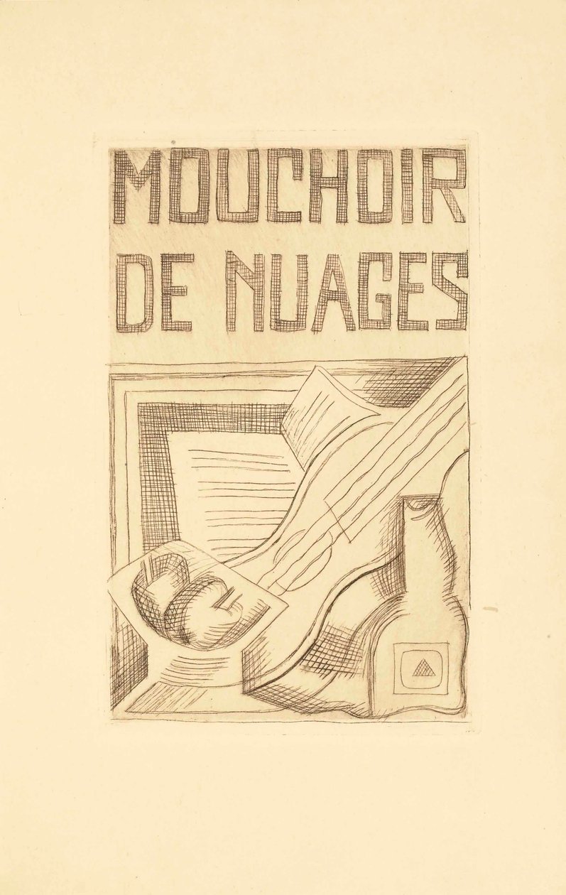 صفحة عنوان منديل الغيوم بواسطة تريستان تزارا (1896-1963) 1925 بواسطة خوان جريس