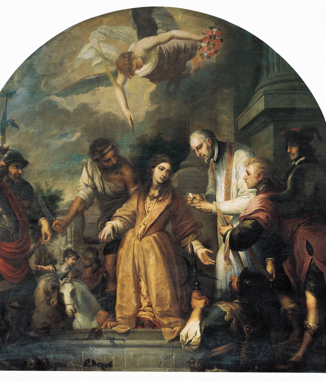 القربان الأخير للقديس أجاثا بواسطة Juan de Seville Romero y Escalante