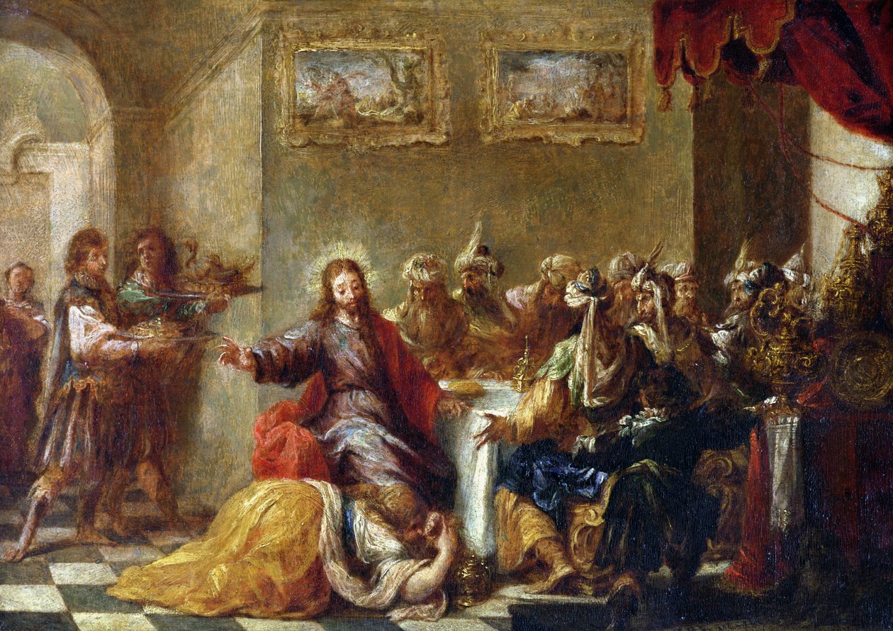 المسيح في بيت سمعان الفريسي ، 1660 بواسطة خوان دي فالديز ليل