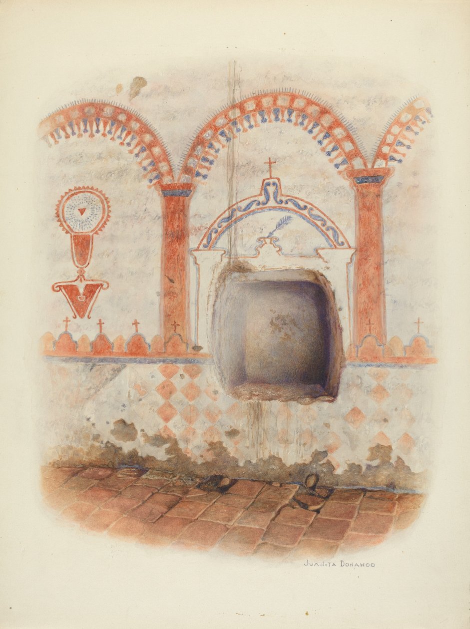 الرسم على الحائط ومكانة المعمودية ، ج. 1941. بواسطة خوانيتا دوناهو
