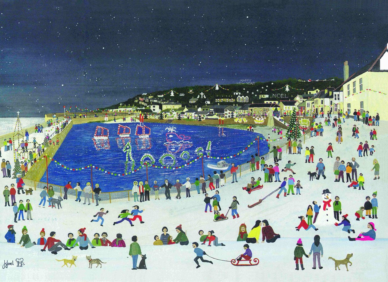 Mousehole Harbour Lights ، 2009 (جواش على ورق) بواسطة جودي جويل