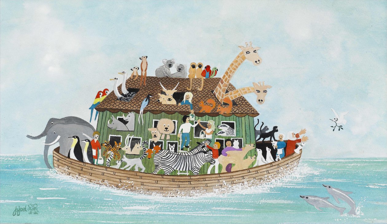 سفينة نوح ، 2009 (جواش على ورق) بواسطة جودي جويل