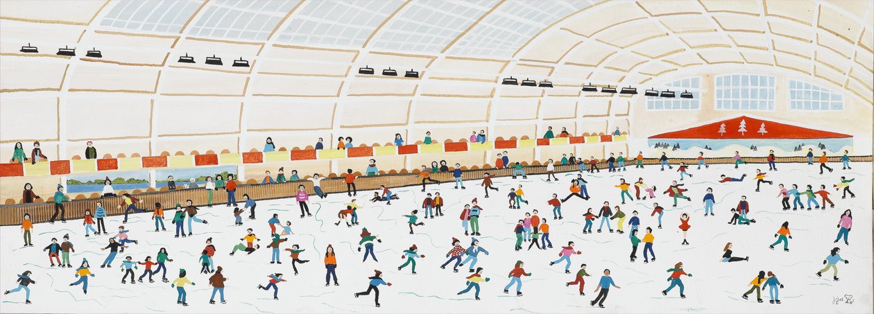 التزلج في ريتشموند ، 2009 (جواش على ورق) بواسطة جودي جويل
