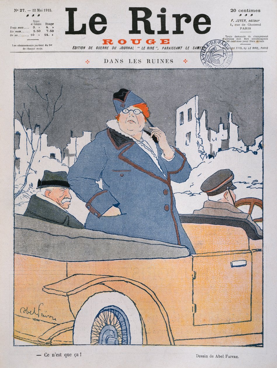 في الأنقاض ، هل هذا هو كل شيء ، الغلاف الأمامي من "Le Rire Rouge" ، 22 مايو 1915 بواسطة جول هابيل فافر