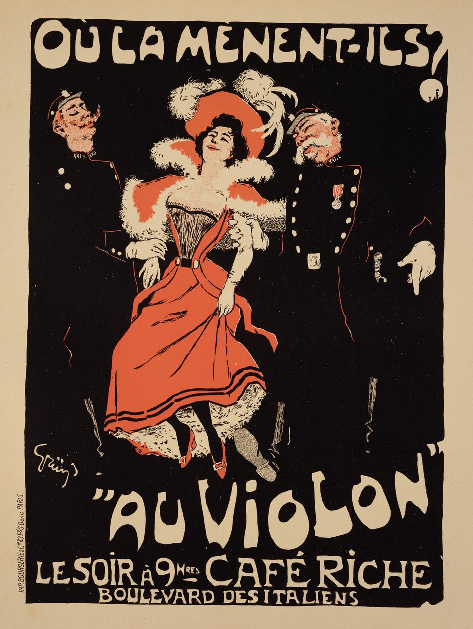 استنساخ ملصق إعلاني عن "مقهى ريتش" ، Boulevard des Italiens ، 1897 بواسطة جول ألكسندر جروين أو جرون