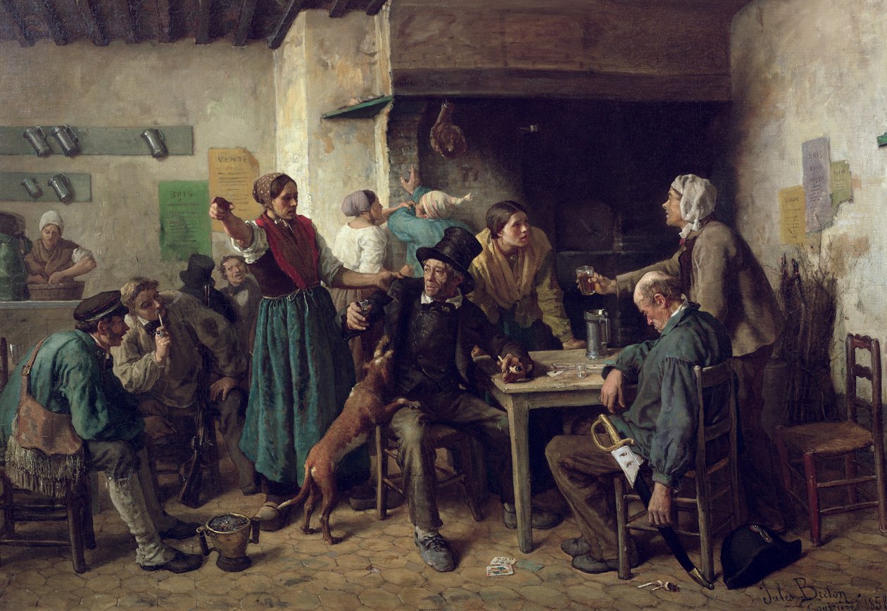 متجر النبيذ الاثنين ، 1858 بواسطة جول بريتون