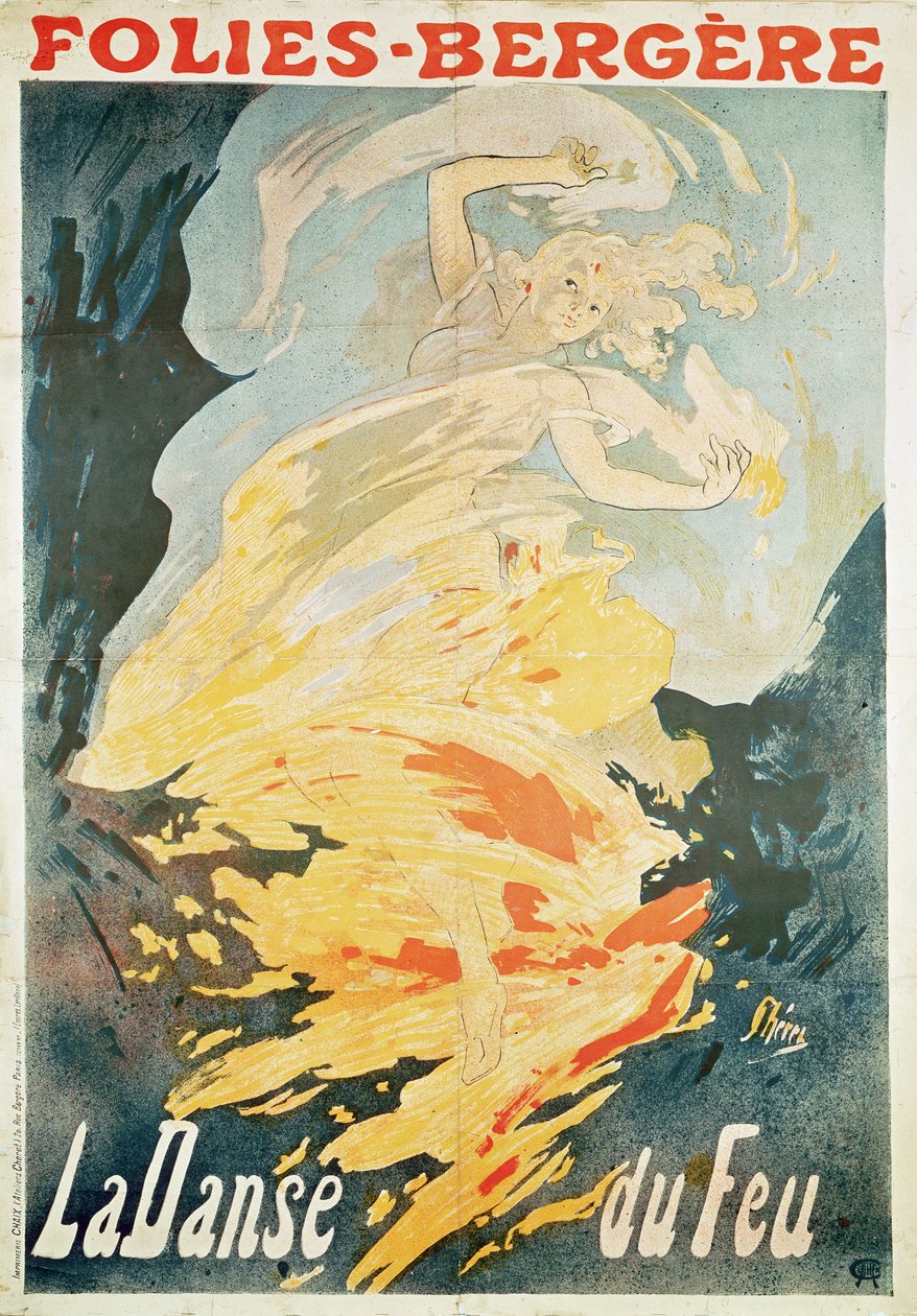 Folies Bergere: Dance of the Fire ، فرنسا 1897 بواسطة جول تشيريت