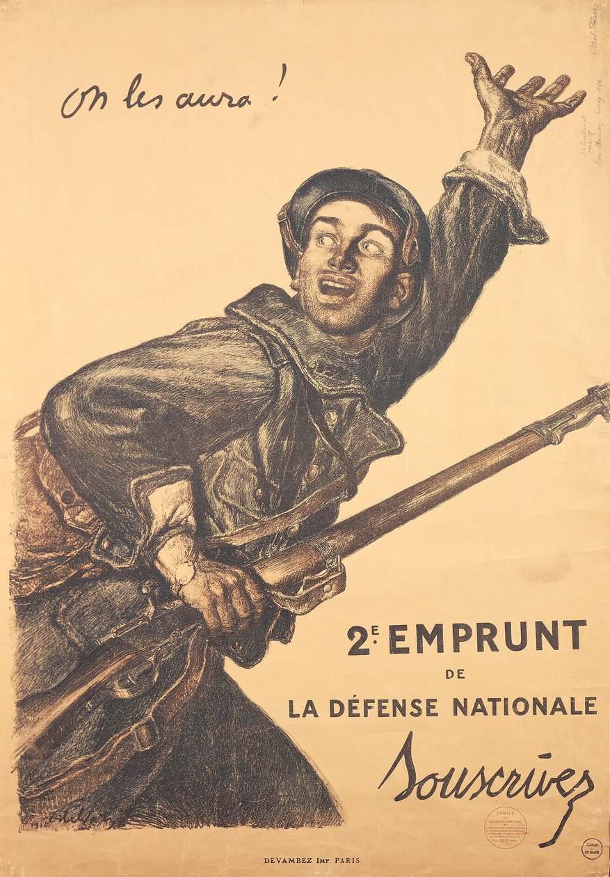 French WWI poster - 2nd issue of war bonds بواسطة جول هابيل فافر