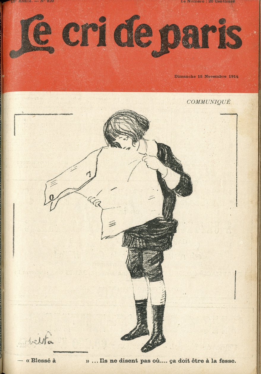Illustration by Abel Faivre (1867-1945) for the Cover of Le Cri de Paris بواسطة جول هابيل فافر