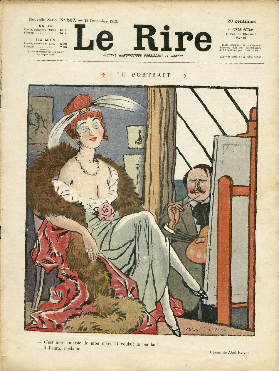 رسم إيضاحي لأبل فايفر (1867-1945) لغلاف Le Lire بواسطة جول هابيل فافر
