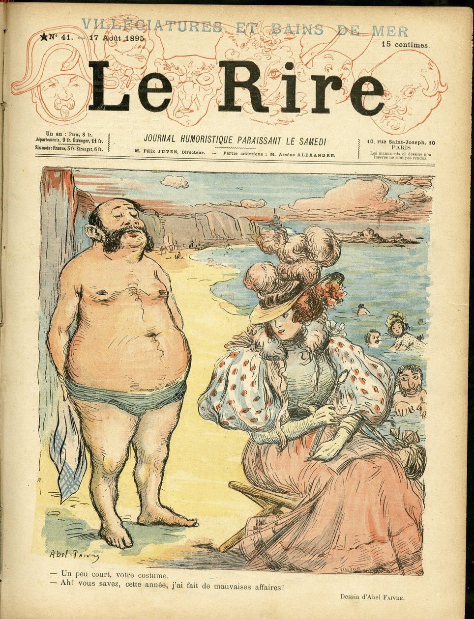 Illustration of Abel Faivre (1867-1945) for the Blanket of Le Rire بواسطة جول هابيل فافر