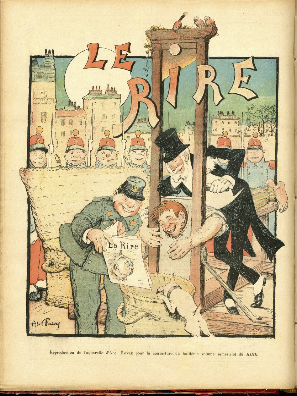 رسم توضيحي لأبل فيفر (1867-1945) لغلاف Le Rire بواسطة جول هابيل فافر