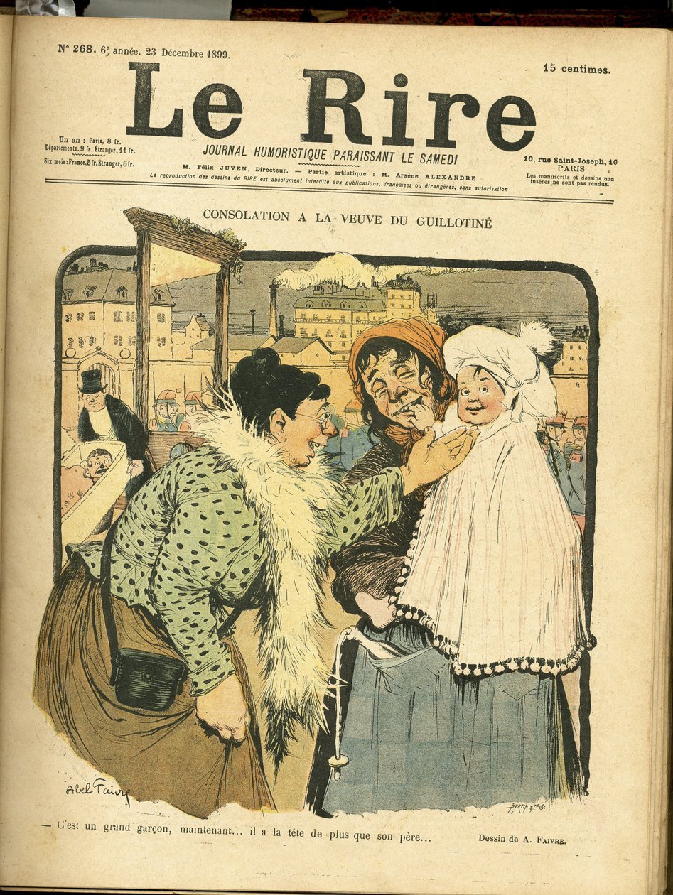 رسم توضيحي لأبل فيفر (1867-1945) لغلاف Le Rire بواسطة جول هابيل فافر