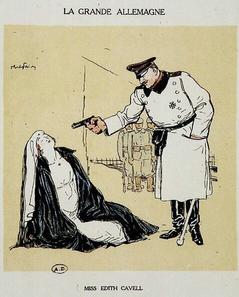 أعدمت الآنسة إديث كافيل على يد الألمان ، صورة أبيل فيفر (1864-1945). بواسطة جول هابيل فافر
