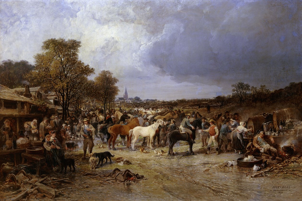 سوق الحصان في هونيبونت ، 1871 بواسطة جول أخيل نويل