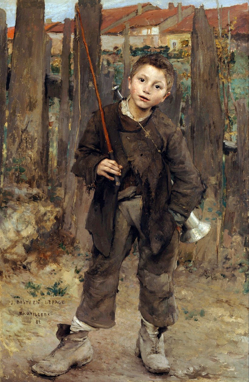 Pas Meche (لا يفعل شيئًا) صبي صغير يعمل مع حصانين يسحبان صنادل رسم لجول باستيان ليباج (باستيان ليباج) (1848-1884) - 1882 - زيت على قماش قاتم 132.1 × 89.5 سم معرض اسكتلندا الوطني ، إدنبرة بواسطة جول باستيان لوباج