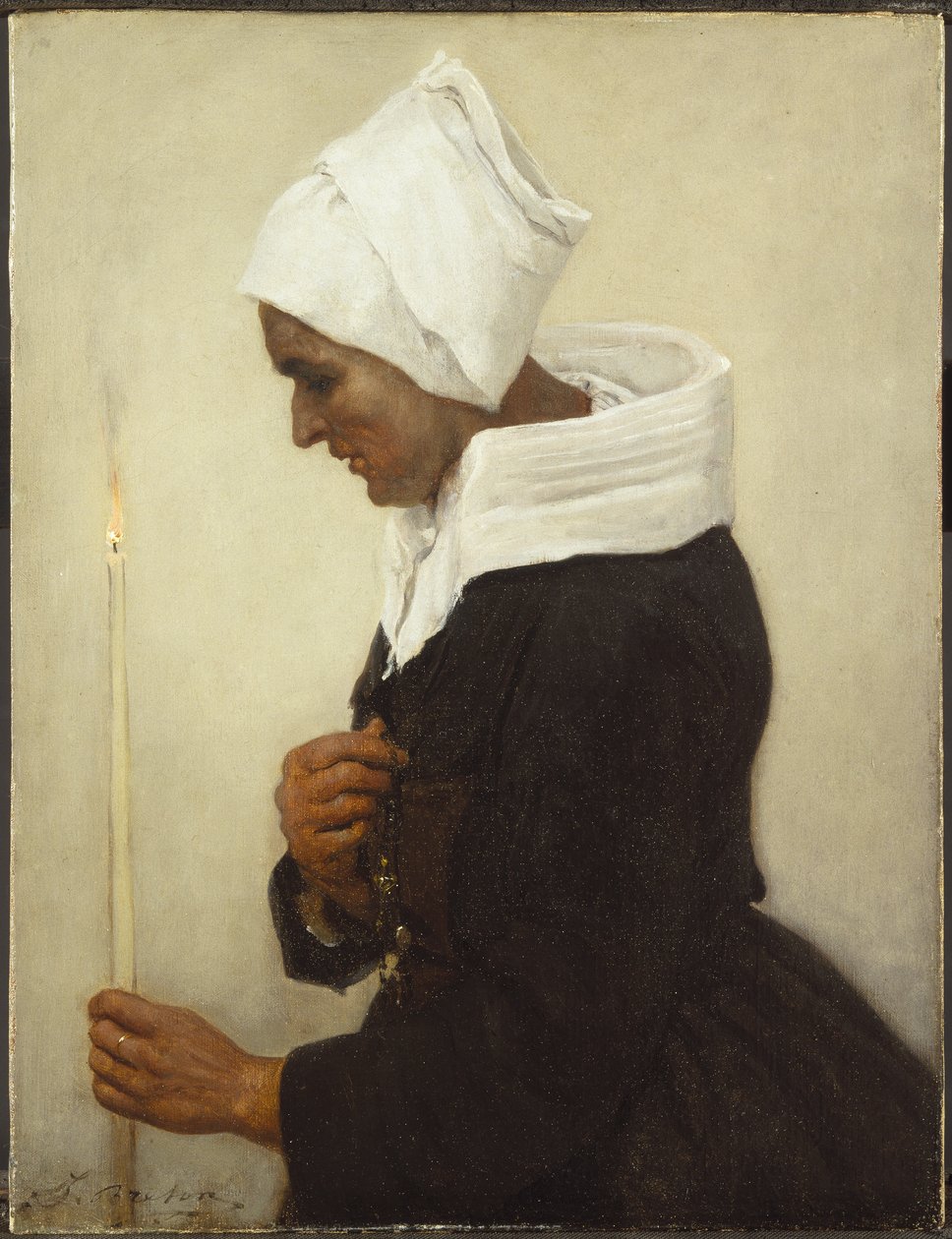 Breton Peasant Woman تحمل مدببة ، c.1869 بواسطة جول بريتون