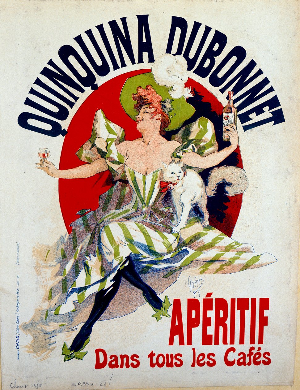 الإعلان عن Quinquina Dubonnet "" فاتح للشهية في جميع المقاهي "" ". ملصق لجول شيريت (1836-1932) بواسطة جول تشيريت